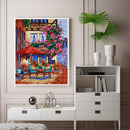 Street Corner Oil Paint By Numbers Kit DIY Acrylic Painting on Canvas Framele
