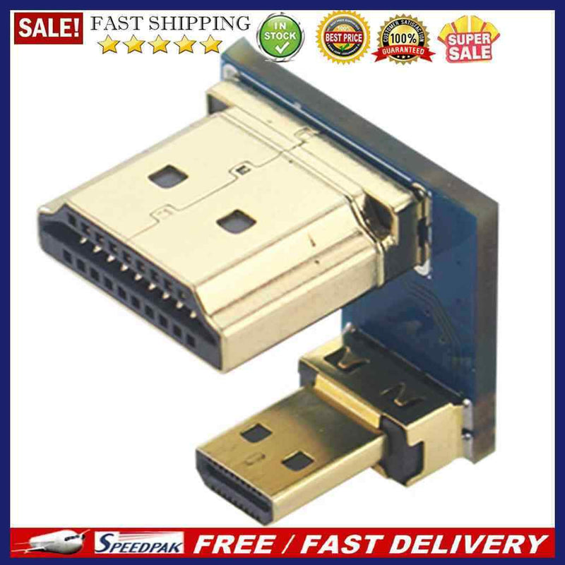 Micro HDMI to HDMI Converter HDMI Screen Connector Adapter for Raspberry Pi 4B