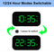 Wake Up Bedside Desktop LED Digital Alarm Clock with Snooze (Black + Green)