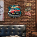 Nomad Car Shield Shape Plate Metal Tin Sign Plaque for Bar Pub Club Cafe