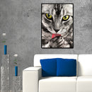 Scary Cat 5D Round Diamond Painting Cross Stitch Mosaic Rhinestone Crafts