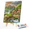 Landscape Drawing Frameless DIY Oil Paint By Numbers Home Decor (Cabin)