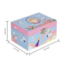 Children Girls Jewelry Storage Music Box Exquisite Paper Musical Boxes Mechan