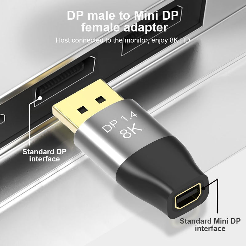 to Female UHD Extender DP to Mini DP Mini DP to Displayport 1.4 Cable Adapter