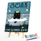 Hand Painted on Canvas DIY Cat in Bathtub Oil Paint By Numbers Drawing Kit Craft