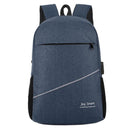 USB Charging Laptop Backpacks Women Men Business School Bags (Dark Blue)