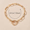 Wrist Stainless Steel Geometric Shape Toggle Clasp Bracelet OT Buckle Chain