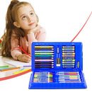 Kid Colored Pencil Crayon Watercolors Pens Drawing Board Set (42pcs Blue) Newly
