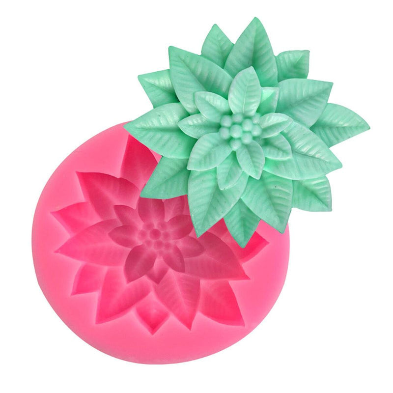 Holly Leaf Silicone Mold Cake Baking Chocolate Candle Tools Christmas Decor`
