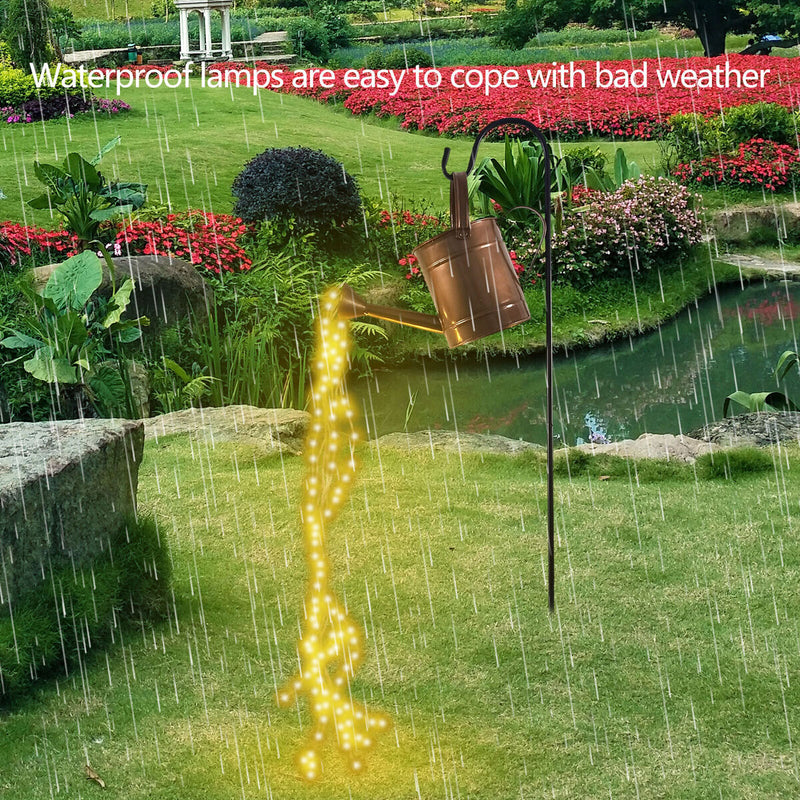 Star Shower Light, Fairy LED Waterproof Watering Can String Lamp for Garden Yard
