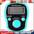LCD Display Finger Counter LED Luminous Electronic Tally Counter (Sky Blue)