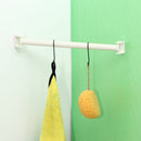 Nail Free Adjustable Hanging Rack Shelf Adhesive Curtain Rod Holder Round Hook