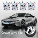 4x Universal Car Rhinestone Crown Wheel Tire Valve Caps Tyre Rim Stem Air Cover