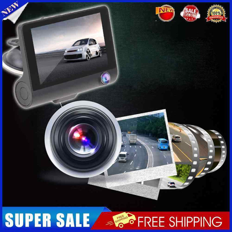 Driving Recorder3 Lens Front and Rear Monitoring High-Definition Dual 1080p-1416