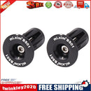 2pcs Bike Bar End Plug Aluminum Alloy Bicycle MTB Handlebar End Cap (Black)