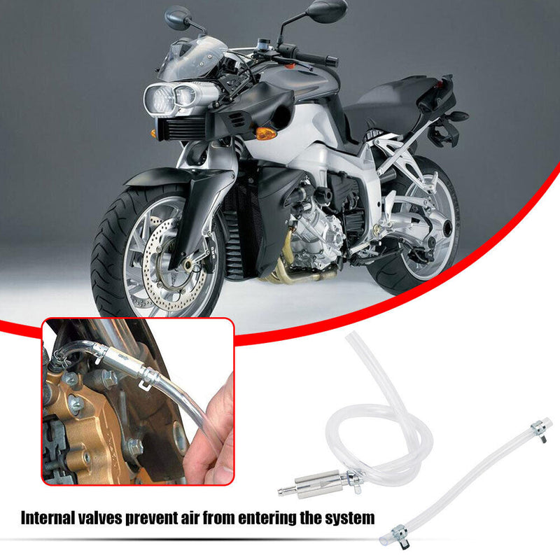 Motorcycle Hydraulic Clutch Brake Bleeder Pants One Way Valve Tube Bleeding Tool