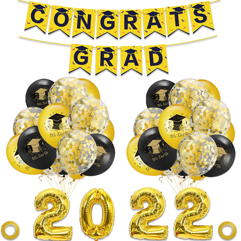 2022 Graduation Balloon Kit - Hanging Banner Grad Party Decorations (A) Newly