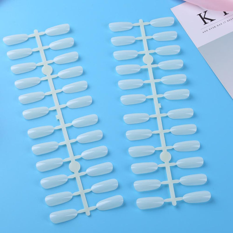 240pcs False Nail Tips Polish Gel DIY Nails Display Shelf Nail Art (Beige) Newly