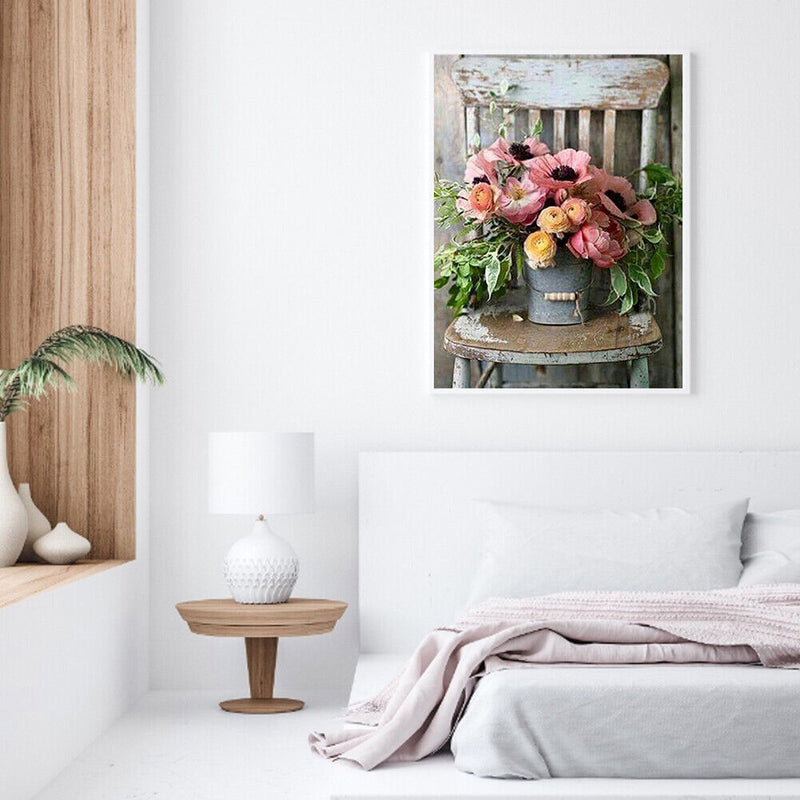 5D Flowers Vase Kit Full Square Drill Rhinestone DIY Diamond Painting Ornamen
