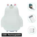 Night Lamp Touch Sensor Night Lights Clap Instant Light Bear Silicone
