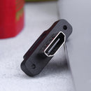 HDMI-compatible Female to Female Adapter Screw Lock Panel Cable Extender Co