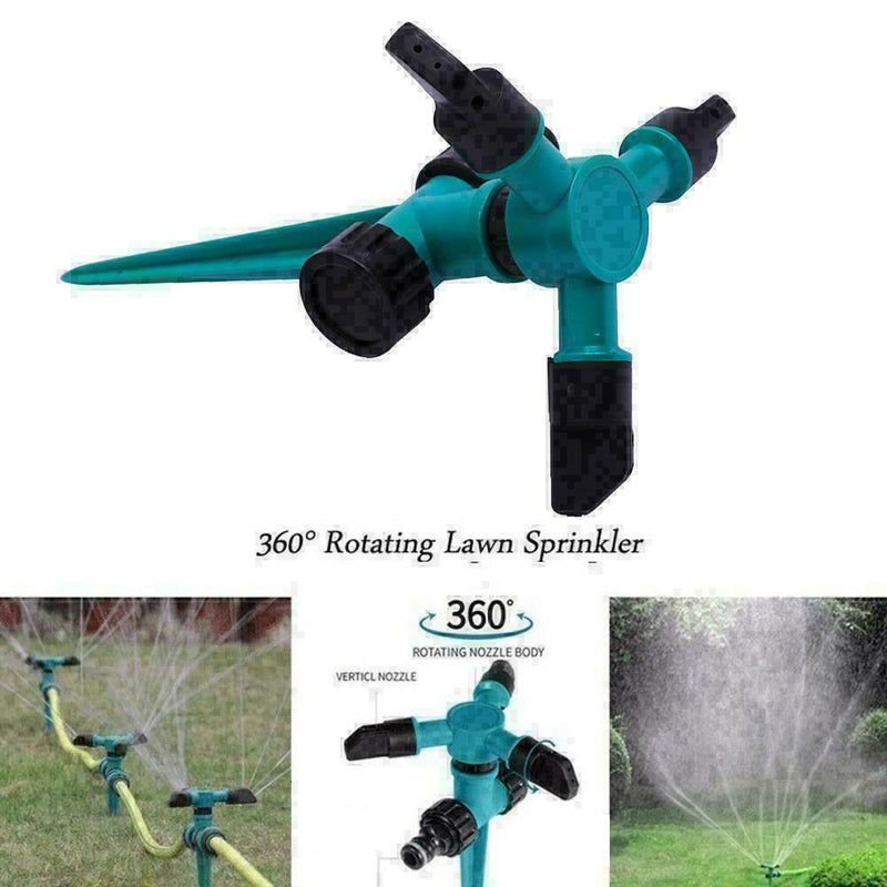 360° Rotating Lawn Sprinkler Yard Garden Water Sprinklers Y5R8 Irrigation G3O1