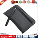 Women Solid Zipper Clutch Wallet Leather Coin Purse Soft Phone Bags (Black)