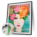 Flower Beauty Oil Paint By Numbers DIY Coloring Picture Kits for Adults Children