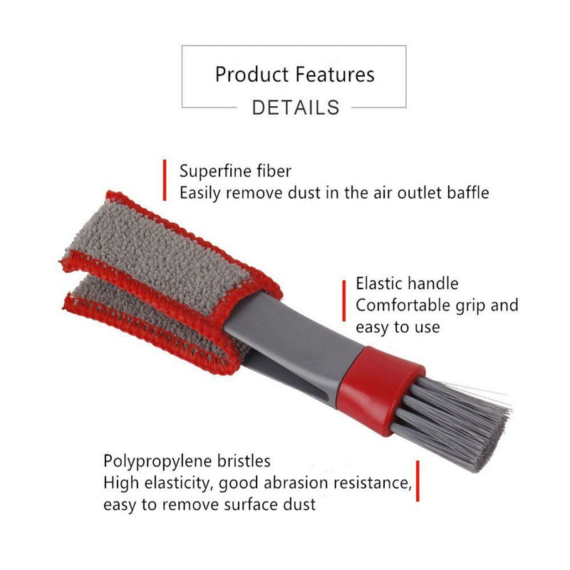 Window Microfiber Double Ended Vent Cleaning Tools Dirt Ornament Car Dust Brush