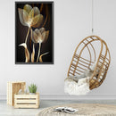 5D Diamond Painting Kit Golden Flower Full Round Drill DIY Crafts Mosaic Pict