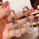 Trend Rhinestones Korean Women's Earrings Eardrop Jewelry Stud Earrings Dangler