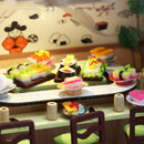 Japanisches Sushi-Restaurant-Holzhaus-Möbel-Miniatur-Baugruppen-Gebäude