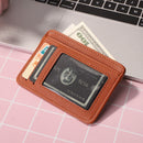 Women Wallets PU Leather Solid Color Fashion Short Multi-slot Card Purse Holder