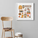 11CT Printed Full Cross Stitch DIY Autumn Scene Hand Painting Room Decoration