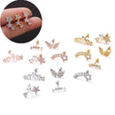 Rock Girls CZ Ear Piercing Stud Earrings Body Jewelry Cartilage Helix Tragus