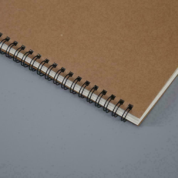 100 Pages Dot Grid Kraft Cover Coil Journal Notebook Favor School A5 S1H4 R2T2