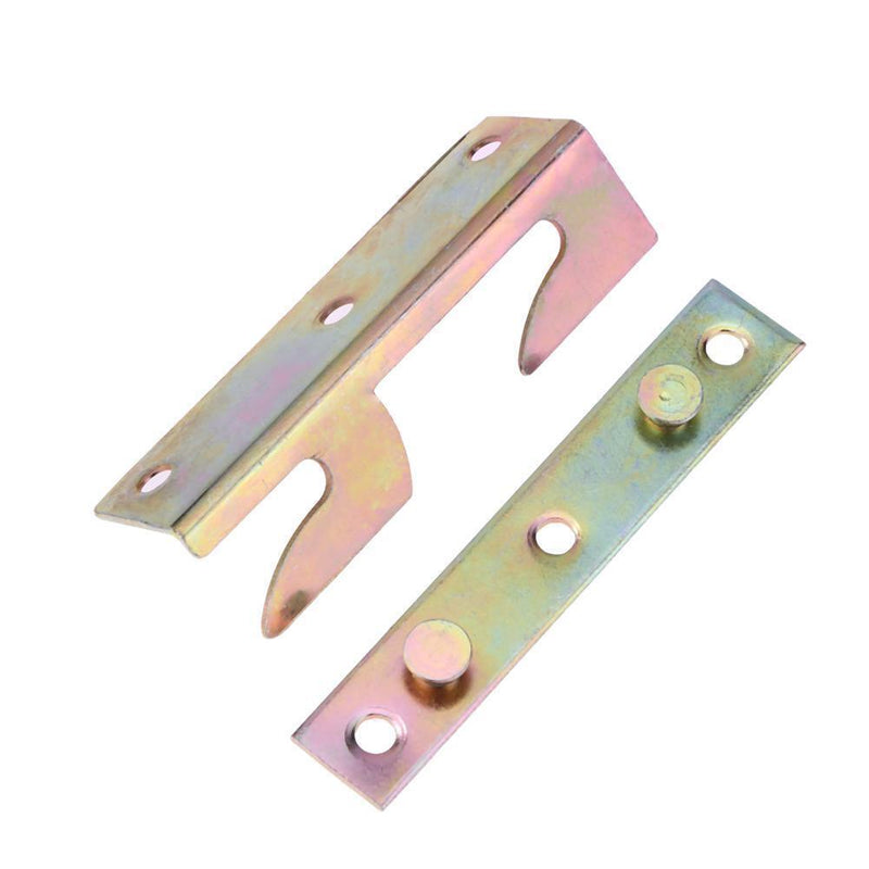 8pcs Iron Bed Fittings Connectors Brackets Joiners Hook Frame Replacement Newly