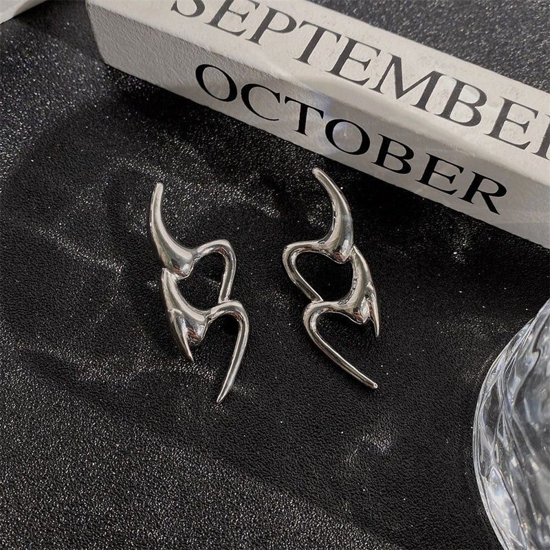 Earrings Geometric Stud Earrings Note Hollow Out Earring Irregular Earrings