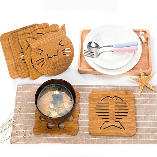 Dining Tables Coasters Fiber Wood Board Home Decoration Placemats