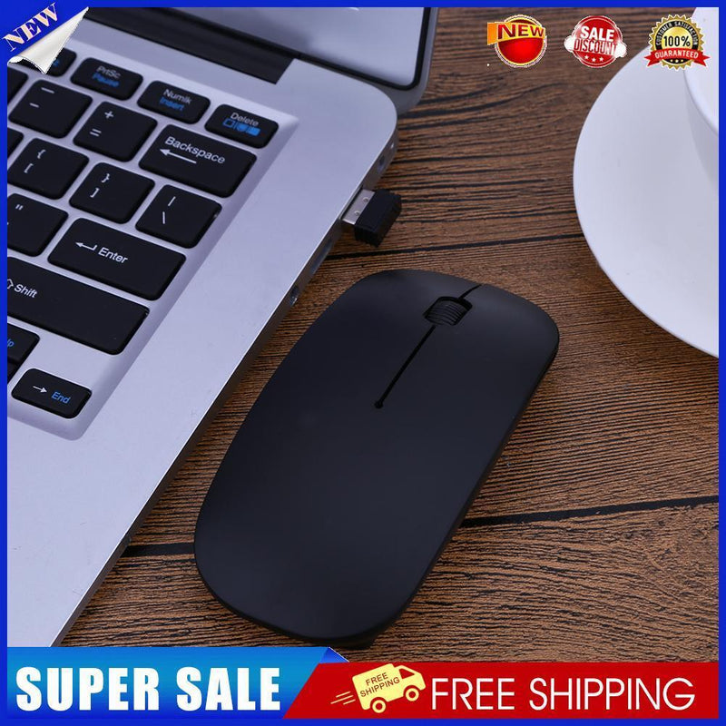 2.4GHz 1,000DPI Ultra-thin 3-Button Wireless Photoelectric Mouse (Black)