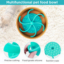 Slow Feed Dog Bowl Insert Puzzle Maze Feeder for Fast Eater Suction (Green)