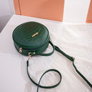 Retro Women Alligator PU Crossbody Bag Female Small Round Purse Shoulder Handbag