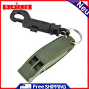 Dual Frequency Emergency Whistle with Hook Portable Rescue Whistle (Army Green)