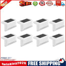 8pcs LED Solar Path Stair Fence Lamp Outdoor Waterproof Step Deck Light (D)