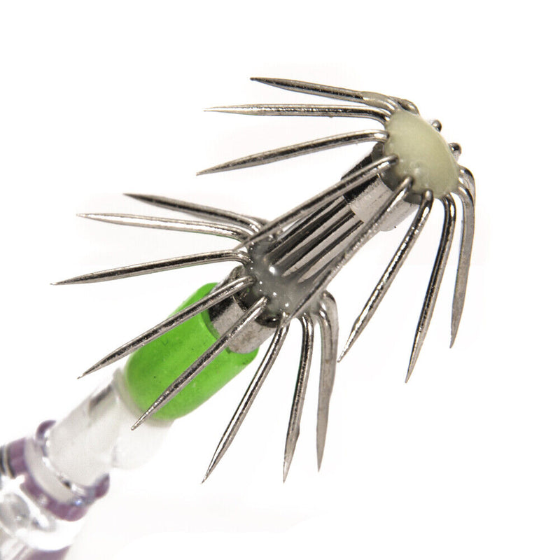 Button Battery Operated LED Light Fishing Lure Squid Hook Light (4-Color) Newly