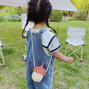 Bottle Shape Summer Kids Straw Shoulder Bag Beach Woven Girls Mini Purse