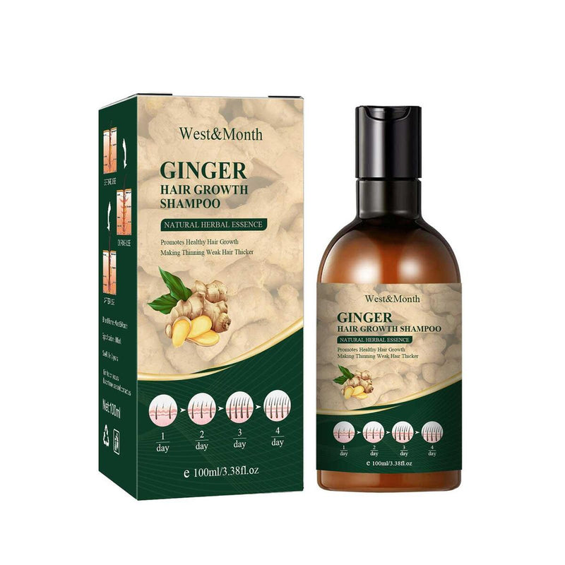 Ginger Hair Shampoo Anti Dandruff Anti-Itching Cleansing Control Nourishing X4W3
