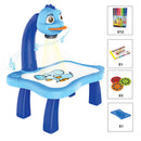 Children LED Projector Art Drawing Table Toys for Paint Learning (Blue) Newly