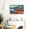 Full Embroidery DIY Canvas Stamped 11CT Art Cross Stitch Seaside House Kit