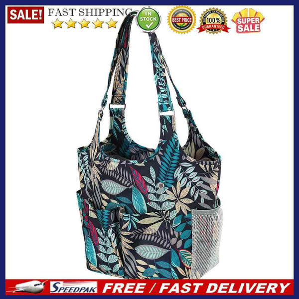 600D Oxford Cloth Leaf Wool Crochet Hooks Storage Bag Knitting Thread Yarn